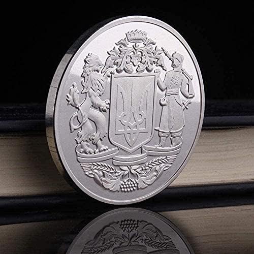 Украина Националниот Амблем Комеморативна Монета Михаил Архангел Комеморативен Амблем Странски Културни Монета Сребрена Монета Колекција