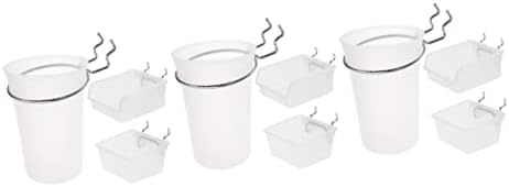 Angoily 3 комплети куки за пега картони, монтиран за садови за складирање на чаша, контејнер за складирање со високи перформанси, бел сад