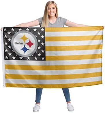 Питсбург Стилерс Нфл Американски Ѕвезди Хоризонтално Знаме