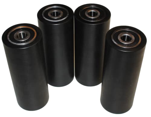 4 парчиња црни најлонски ролери за полиамид со дијаметар од 40 мм ширина 100 мм 10 мм лежиште прецизно изработени во ЕУ