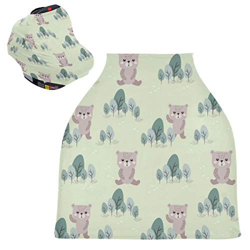 Обвивки на седиштето на мечка за бебиња - шамија за доење, мулти -употреба на крошна на автомобили, за бебе