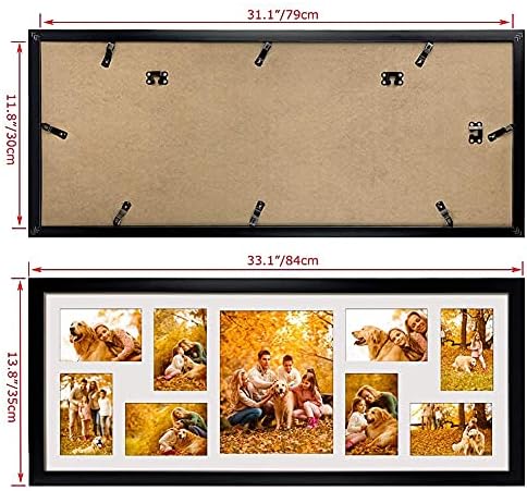 Wiftrey 2 пакет 4x6 Колаж со рамки за слики со 9 отвори и 2 пакувања 5x7 рустикални рамки за слики