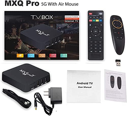 MXQ Pro 5G со Air Mouse & Voice Control 2023 Надграден Android 12.1 верзија RAM 1 GB ROM 8 GB TV Box H.265 HD 3D Dual WiFi
