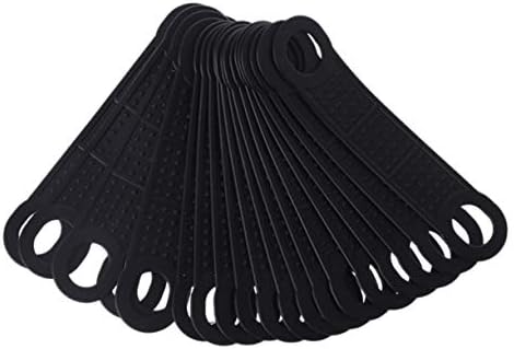 Welliestr 100pcs не -лизгачки гумен закачалка залепува облека за закачалки за закачалки за закачалки - црна боја - црна