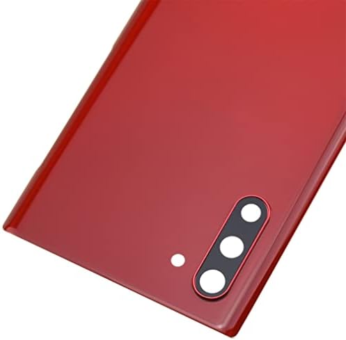 Аура Црвена Акрилна Стаклена Задна Плоча Замена На Капакот За Samsung Galaxy Note10 со Рамката На Задната Камера Стаклениот