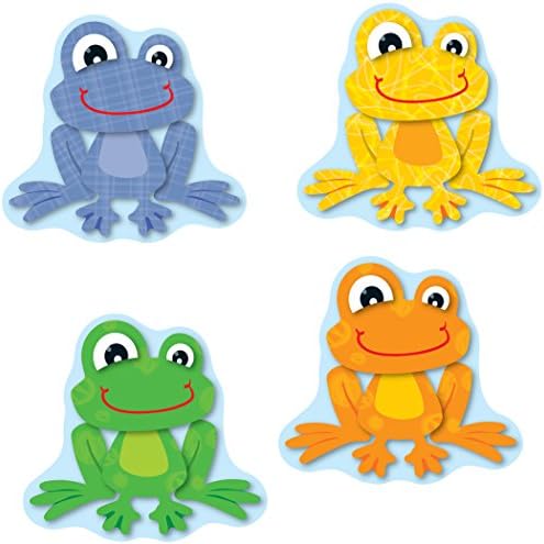 Carson Dellosa 36-парчиња шарени фанки жаби од огласни табли, светли и разнобојни исечоци од жаби за билтени, дневна грижа и елементарна