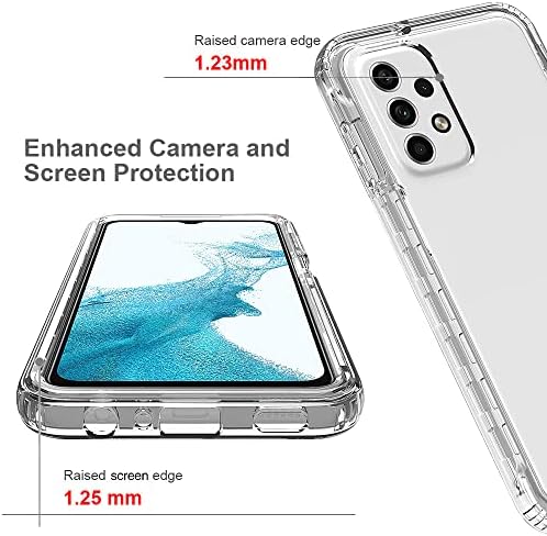 Huiycuu 3D Case за Samsung Galaxy A54 5G ShockProof Екран фотоапарати леќи заштитнички анти-лизгачки симпатични чисти со дизајн