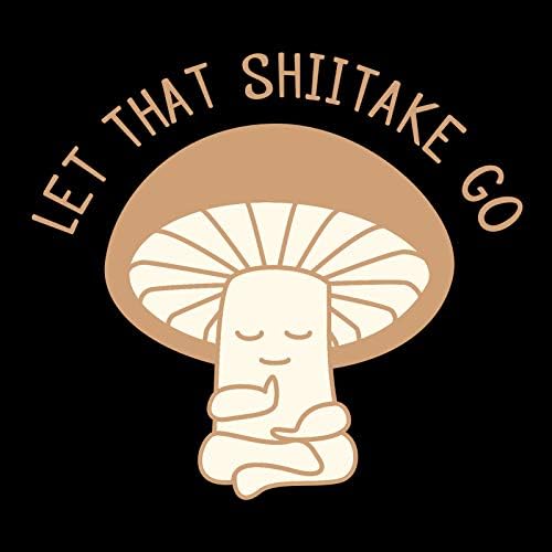 Нека оди таа шитаке - Медитација печурки смешно платно за еднократна торба за намирници за намирници