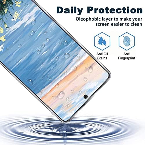 [3+3 пакет] Galaxy A71 5G заштитник на екранот+заштитник на леќи на фотоапаратот, стакло со калено стакло од 9H, анти -гребење, HD чиста,