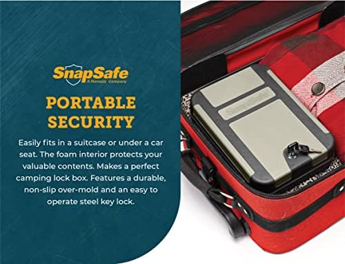 Snapsafe Treklite пиштол за безбедно заклучување кутија со заклучување на комбинација TSA