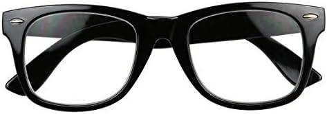 Класичен стил Shadyveu Retro 80 -ти Класичен стил на читање Оптички очила за очила Визија RX Црна желка кружна 2 пакети читатели