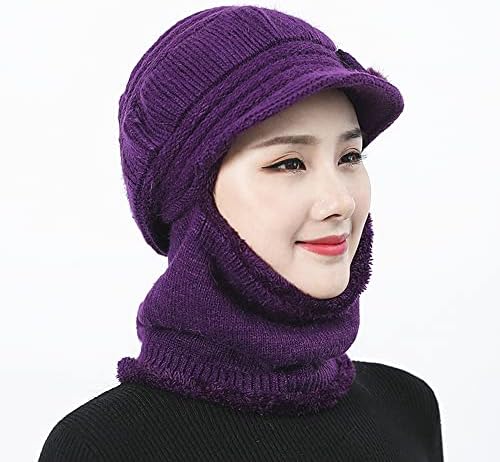 Зимски зимски топло еластично меко уво заштита плетена шамија за шал руно наредени женски шапки