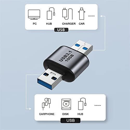 NFHK USB 3.0/3.1 Type A Meal to USB 3.0/3.1 Машки адаптер за податоци 10Gbps наставка за лаптоп работна површина