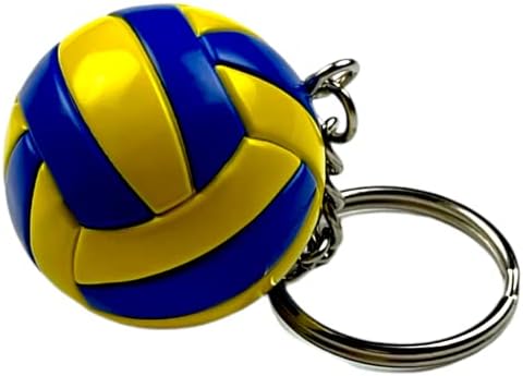 Одбојка за клучеви, 4 парчиња кожа во затворен дизајн на топка украс реалистична новинарска сувенир шарм подароци