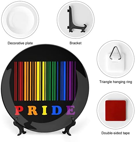 ЛГБТ гордост Баркод печатена коска Кина Декоративна плоча Тркалезни плочи занает со приказ за стока за домашна вечера