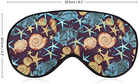 Подводна школки мека маска за очи за очи Ефективно засенчување на удобноста за удобност за спиење со еластична лента за прилагодување
