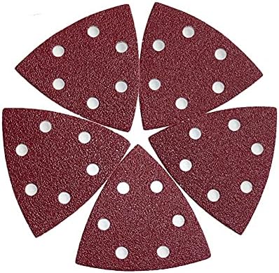 Bvide 100 парчиња Триаголен диск за пескарење 90мм Sander Hook & Sund Sandpaper Абразивни алатки за пескарење за пескарење 40-1000