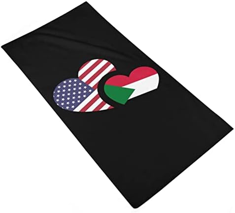 Судан американско знаме микрофибер рачни крпи Супер апсорбирачки крпи Брзо суво миење на миење садови