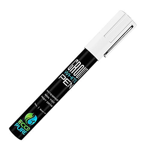 Бело пенкало за инјекциска смеса - белила за инјекциска смеса, почист и реставратор за подови од плочки - 5мм тесен врв на боја и