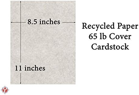 Рециклирана хартија за чад од сива канцелариски материјал | 65lb Cover Cardstock | 8,5 x 11 инчи | 50 листови по пакет
