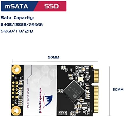 Aharkspeed SSD 1TB MSATA PLUS 3D NAND TLC MINI SATA SSD DRIVE Внатрешен погон на цврста состојба за мини компјутерски лаптопи