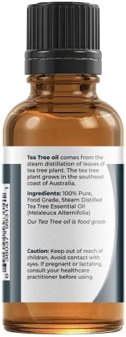 Вива Дорија чисто австралиско есенцијално масло од чајно дрво, неразредено, оценка за храна, 30 мл
