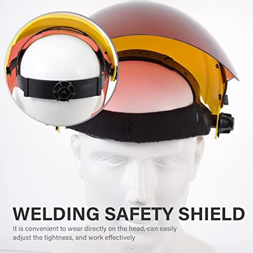 Галпада маска Работна маска за безбедност на главата поставена со глава, монтиран рударски штит со глава за глава, голем прозорец автомобилски