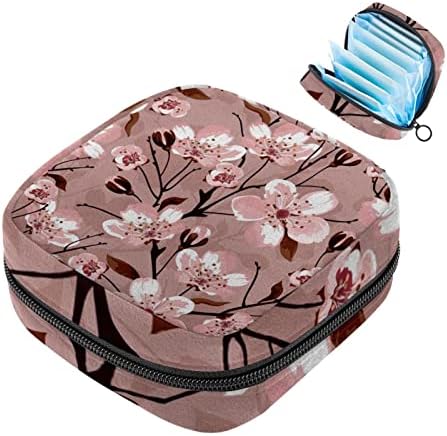 Санитарна торба за складирање на салфетка, торбичка за подлога, торбичка за подлога, мала торба за шминка, розова цветна фабрика