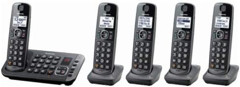 Panasonic KX-TGE645M Dect 6.0 Дигитална технологија за проширување на 5 телефонски телефон без безжичен телефон со машина за одговарање