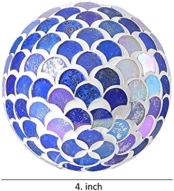 Цели домаќинки | Декоративни топки | Сет од 5 | Стаклена мозаична сфера | Дијаметар 3 | & Декоративни орбити сет од 3 стаклени