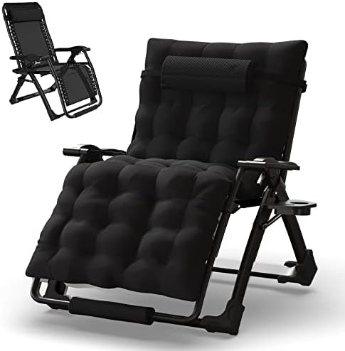 Soliles преголем XXL 30 во нула гравитација стол, лежејќи го салон столот со отстранлив перница и послужавник за внатрешно и отворено, ергономски стол за влечење на ергон