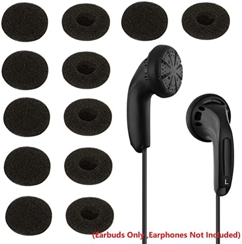 12 парчиња црна мека мека пена ушни перничиња перничиња од пена ушите ушите ушите уши пупка подлога за замена на сунѓер за слушалки за слушалки