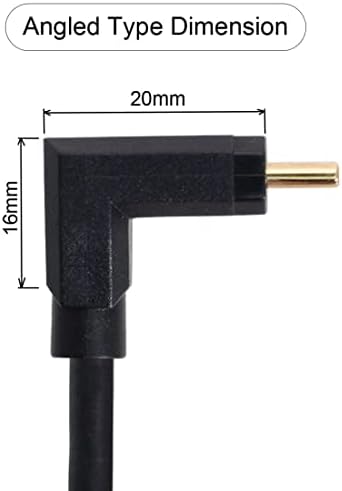 Кабел за продолжување на Chenyang CY USB C, USB 3.1 тип Ц машко до женско 90 степени нагоре кабел за податоци за продолжение 30см