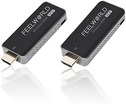 FEELWORLD WSP HDMI Безжичен Предавател и Приемник, 1080p 60HZ Мини Безжичен HDMI Продолжен Комплет со 5 GHz 50m/164ft Приклучок И Репродукција
