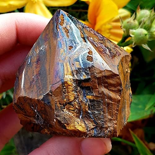 Златен тигар Окото полу полиран природен пресечен момент заздравување на метафизички метафизички чакра кристален скапоцен камен примерок 1