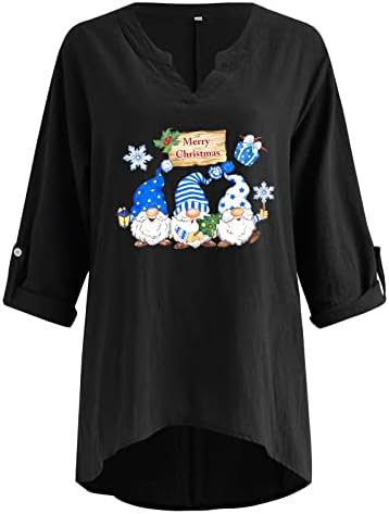 Женски кошули за печатење на Ноќта на вештерките исечени кукли обични обични влезови тренинзи за џемпери долги ракави релаксирани култури