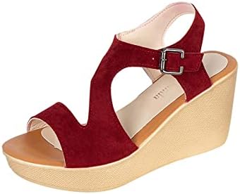 Клин-сандали за женски велур римски чевли мода риба уста се лизга на слајдови на чевли за фустани за забава на плажа