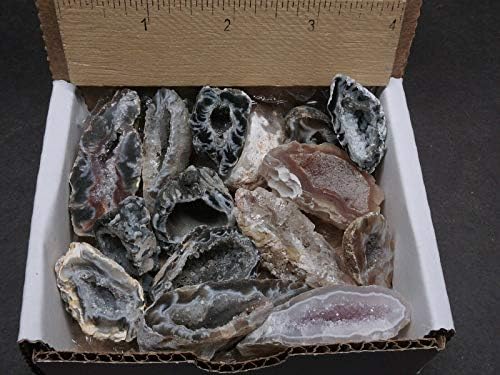 Акапеари 6 мл мини геоди колекција природно заздравување кристално агат го положи рачно занаетчиски чакра бразил груби камења, бун