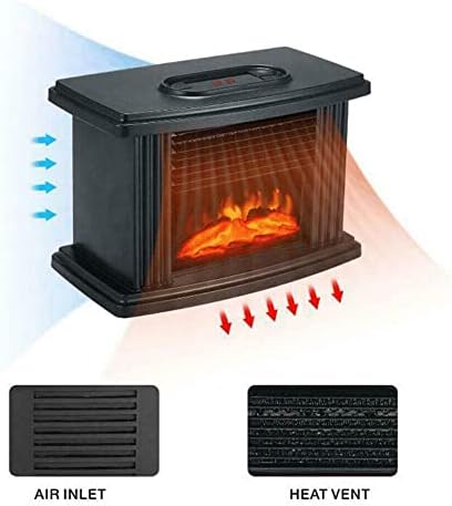 Мини безбедносен електричен камин 3Д шпорет на шпорет на пламен бесплатен штанд за затворен простор за греење на простор со електричен
