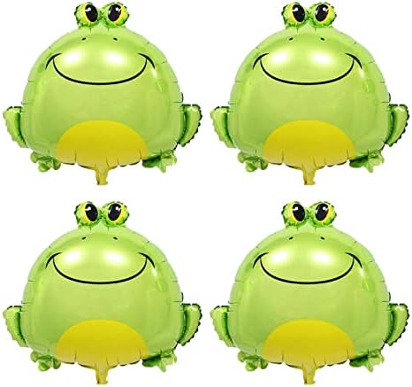 Балони со жаби зелени големи надуени воздух симпатична жаба фолија милар балони за бебиња туш инсекти животински тематски забава