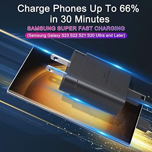 SAMSUNG USB-C Супер Брзо Полнење Адаптер, 25w PD Полнач Блок За Samsung Galaxy S23 Ultra/S23/S23+/S22/S22 Ултра/S22+ / Забелешка 20/S20/S21/S10,