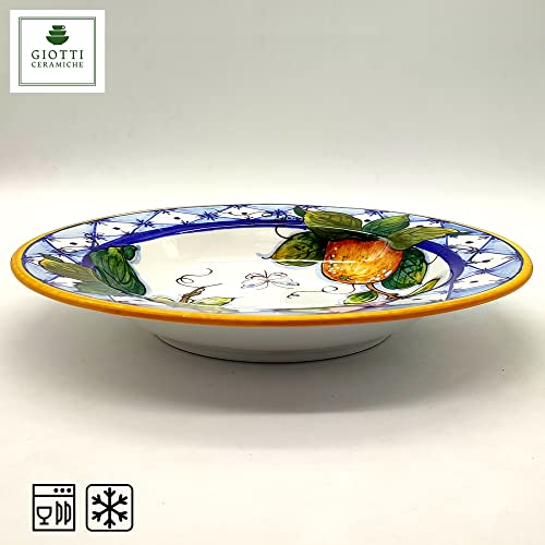 Италијански керамички прибор за вечера-Рачно Насликани кујнски Чинии За Тестенини комплети за 4 - Направени во ИТАЛИЈА ТОСКАНА-италијански чинии