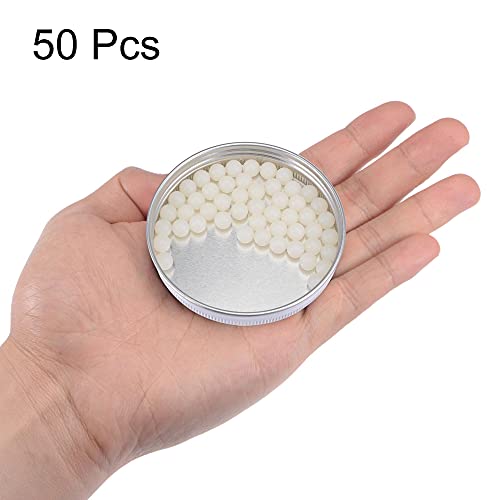 Uxcell 50pcs 5/32 најлон цврсти пластични топки за лежишта G1 прецизност цврсти најлонски топки лежишта