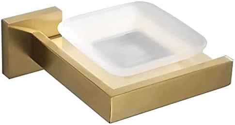 Држач за сапун од сапун TBFL, 304 wallид од не'рѓосувачки челик монтиран држач за сапун, сапун корпа за кујна мијалник, злато