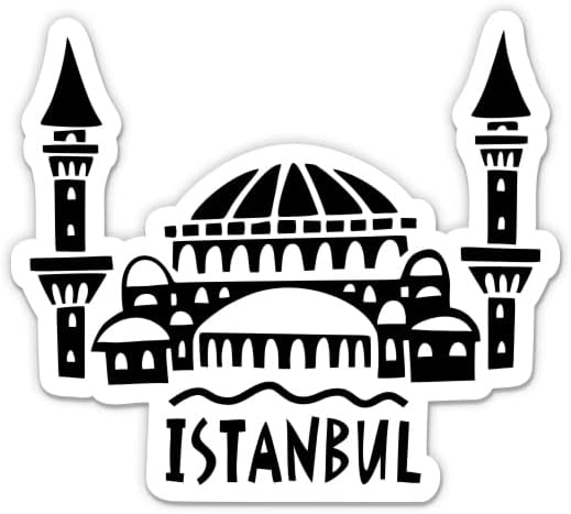 Истанбул Турција Патување-3 Винил Налепница-За Автомобил Лаптоп Вода Шише Телефон-Водоотпорен Налепница