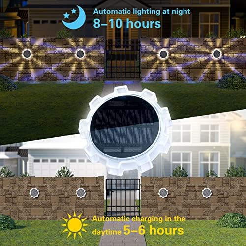 КИНКАИ 4 Пакет 2-во-1 Функционални Надворешни Светла На Соларна Енергија Водоотпорни За Декор За Осветлување На Ѕид Патека Патека Патека