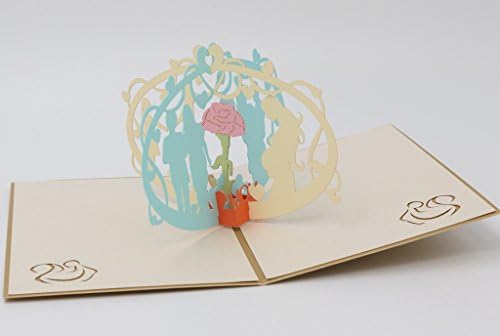 Isharecards Handmade 3D Pop Up Ви благодариме честитка за мајка на Денот на мајката или роденденот