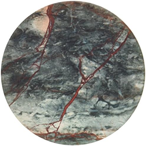Апсорбирачки Подлоги од крајбрежен камен, 4-1/4-Инчен, Зелен И Црвен Мермер, Комплет од 4