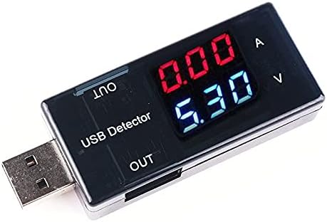 Лидија ERKK821 USB Voltmeter Ammeter Тековен напон тестер LCD дигитален дисплеј за напојување на батеријата за напојување на