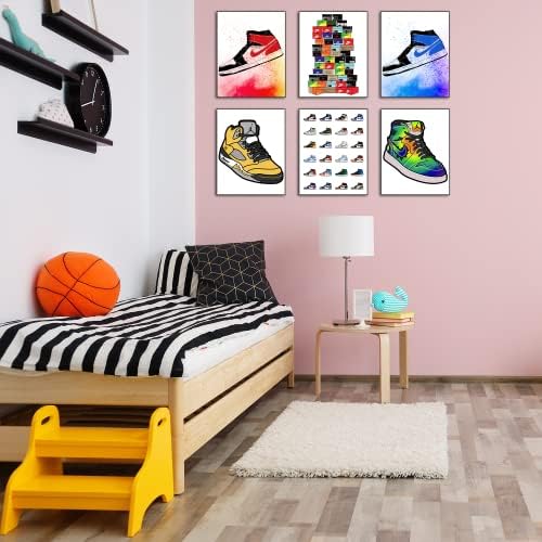 Постери за патики поставени чевли за чевли, Hypebeast Постери за патики Постери од 6 нерасположени Hypebeast Room Decor Decor Sneakerhead